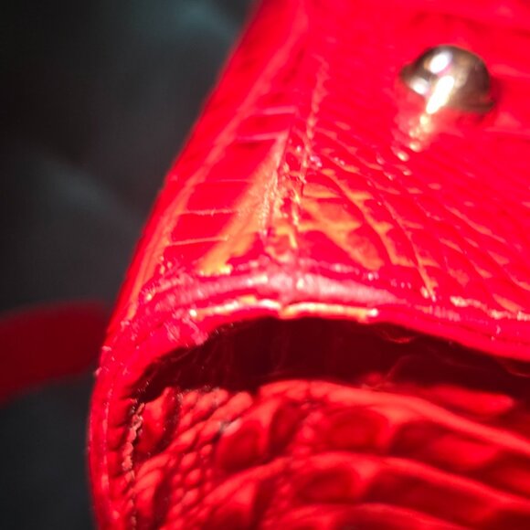 LARGE SCARLTE RED BRAHMIN BUISNESS TOTE BAG - Picture 12 of 17